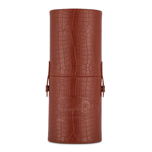 Cosmetics Brush Holder Cylinder Shaped Orange Rust (Big) - London Prime